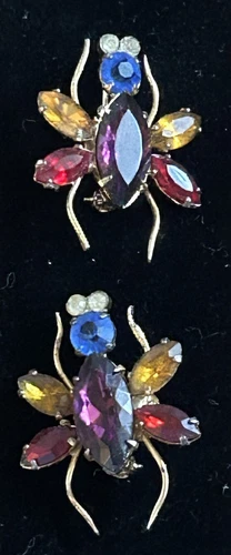 Coro 1940s Scatter Pins - Set of 2 - Sterling Silver - photo 2