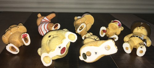 Vintage Adorable Hand Painted Bone China Bear - Lot Of 7 - photo 3