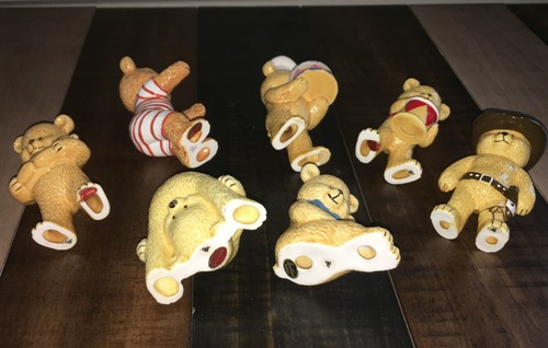 Vintage Adorable Hand Painted Bone China Bear - Lot Of 7 - photo 4