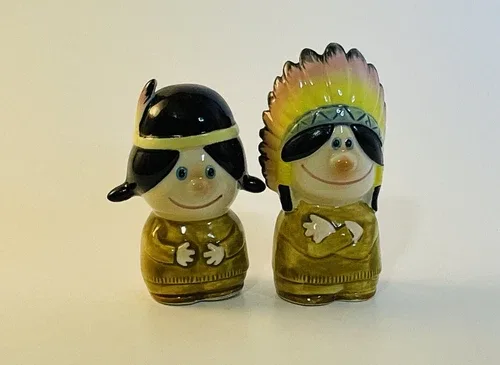 Vintage Japan Native Chief Salt & Pepper Shakers