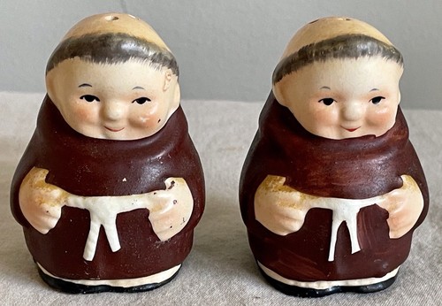 Vintage Japan “Friar Tuck” Salt & Pepper Shakers