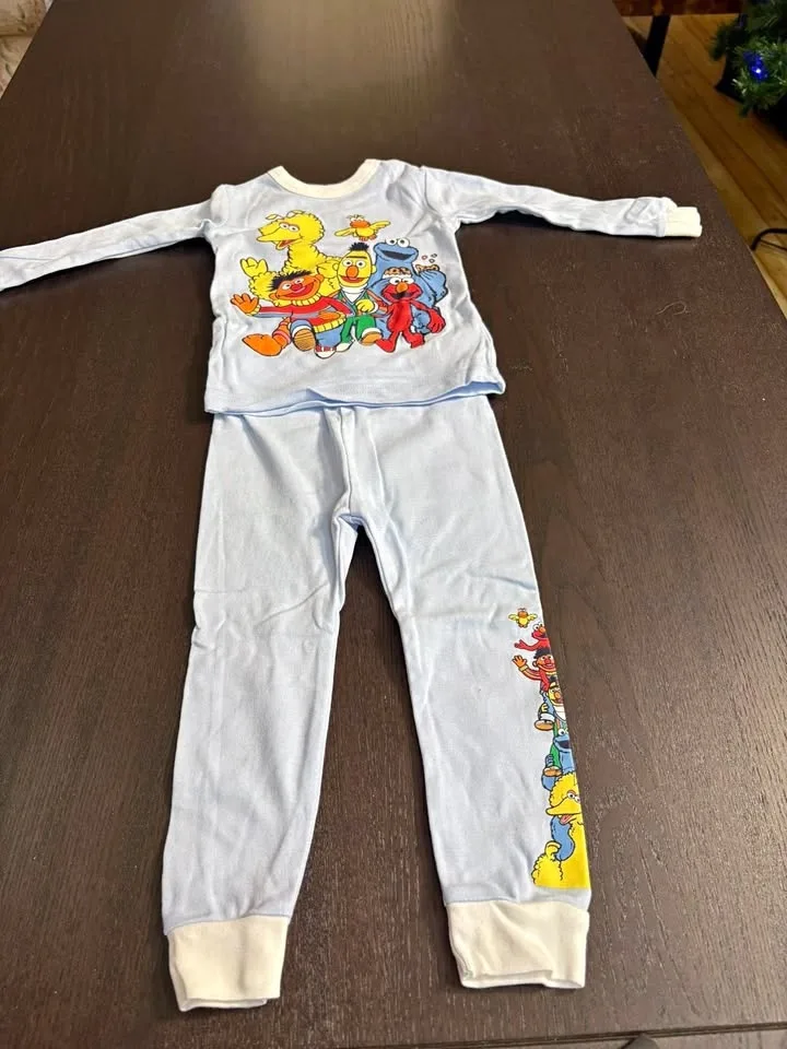Gap Baby Sesame Street PJ Set - Size 2 YRS - Blue