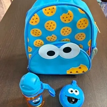 Skip Hop Cookie Monster Backpack, Bottle, & Cup