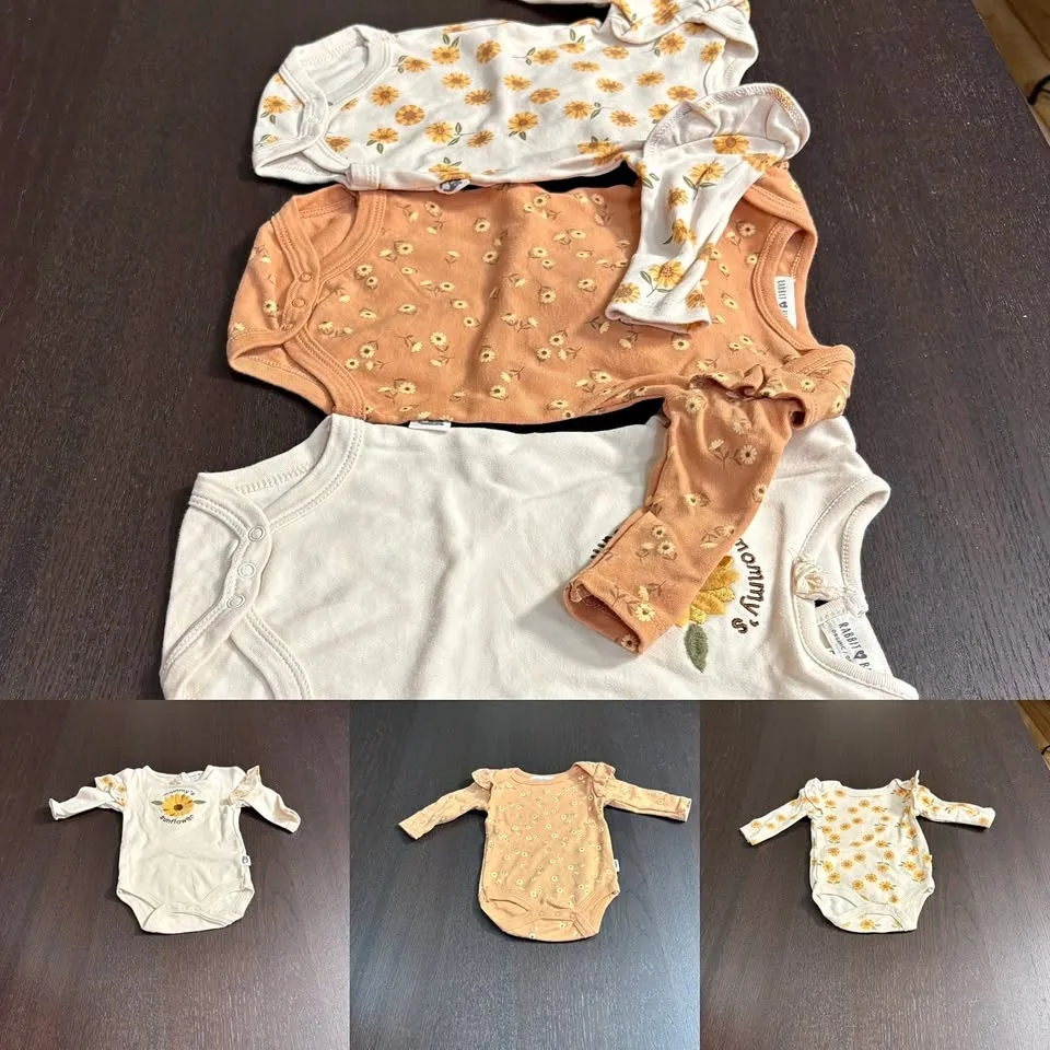 Rabbit + Bear Onesies (3-Pack) - Size 0-3M