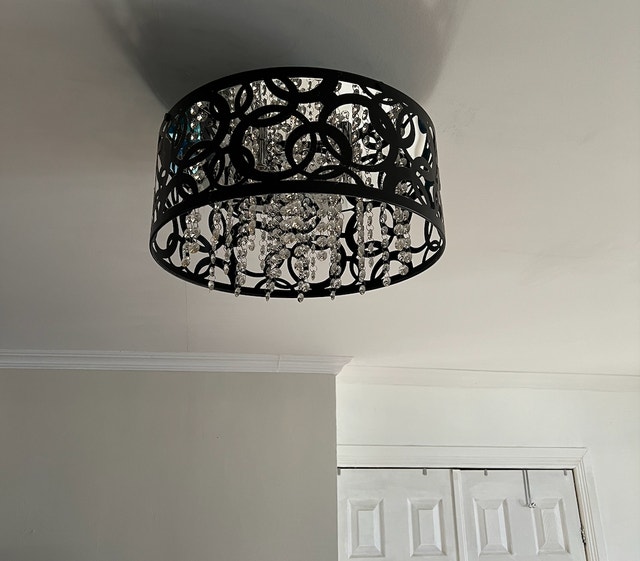 ceiling light fixture/chandelier (black)