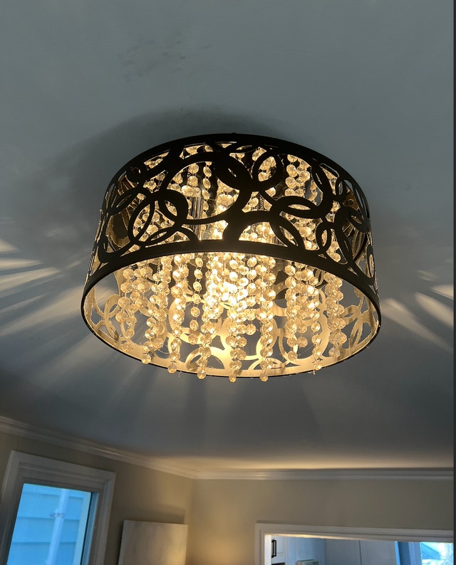 ceiling light fixture/chandelier (black) - photo 2