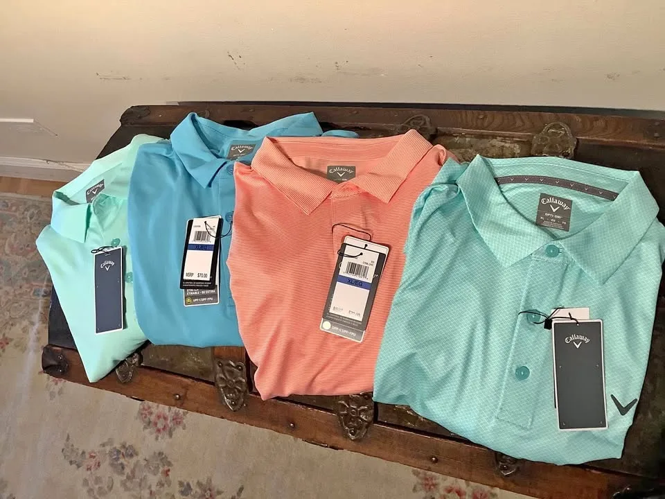 Callaway OPTI-Dri Golf Polo Shirts Men’s XL NWT $30ea
