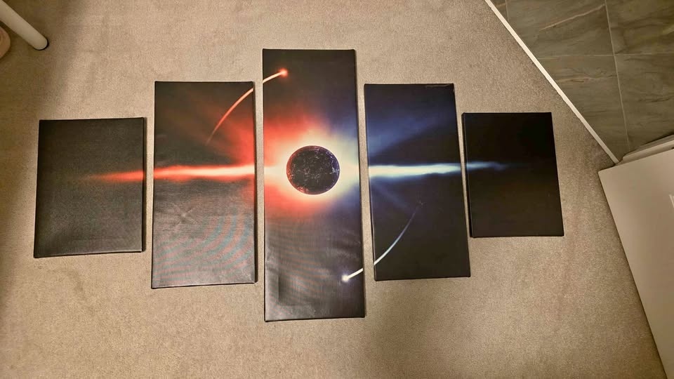 5 Piece Canvas Wall Art - Space