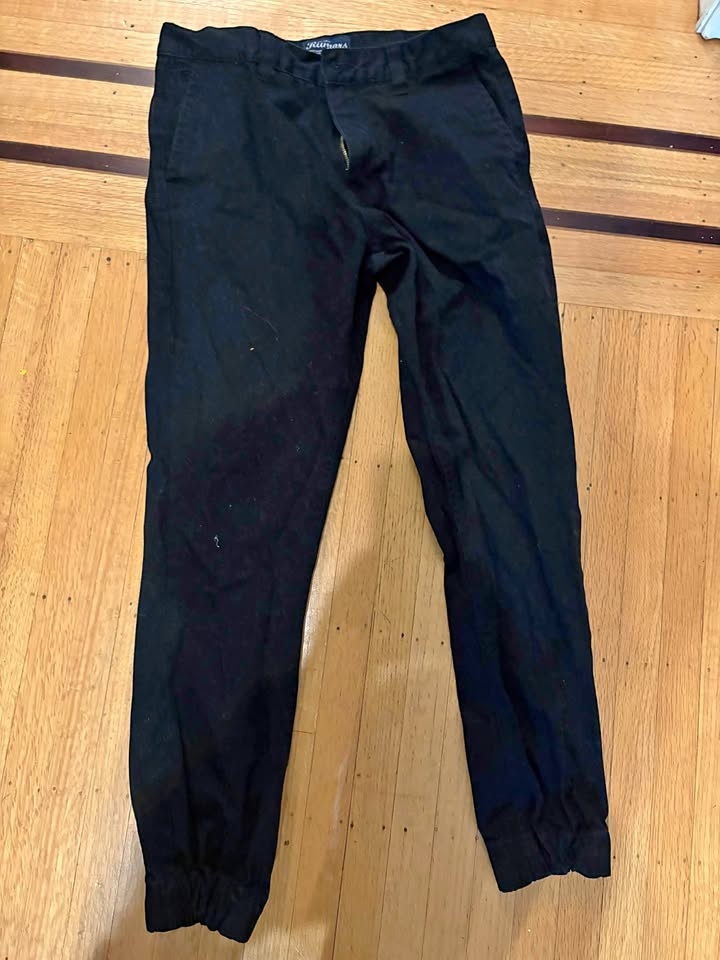 Mens Black pants joggers size 32x27