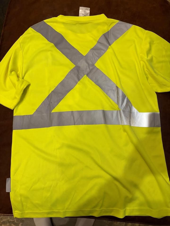 Work safety neon yellow work t shirt size M - photo 2
