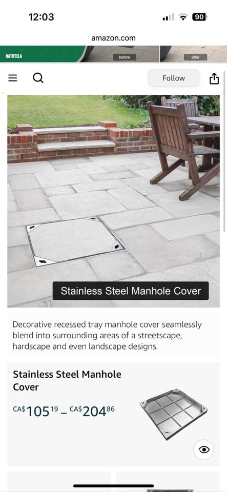 Brand new Natotela 16x16in Manhole Cover and Frame - photo 2
