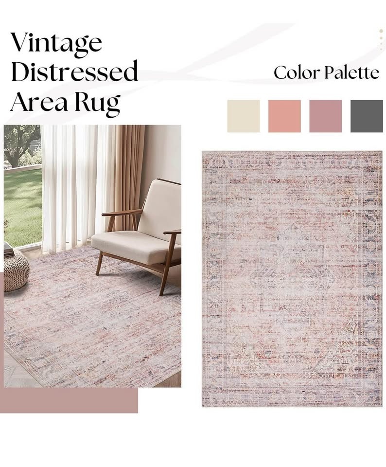 Brand new Bileehome rug 9x12 pink boho carpet 3.6x2.7m - photo 4