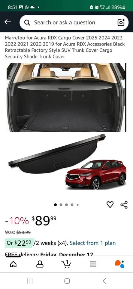 Brand new Cargo cover