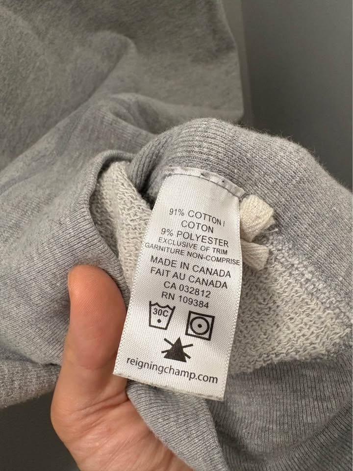 Reigning Champ Heavyweight Grey Hoodie Size Small - photo 5