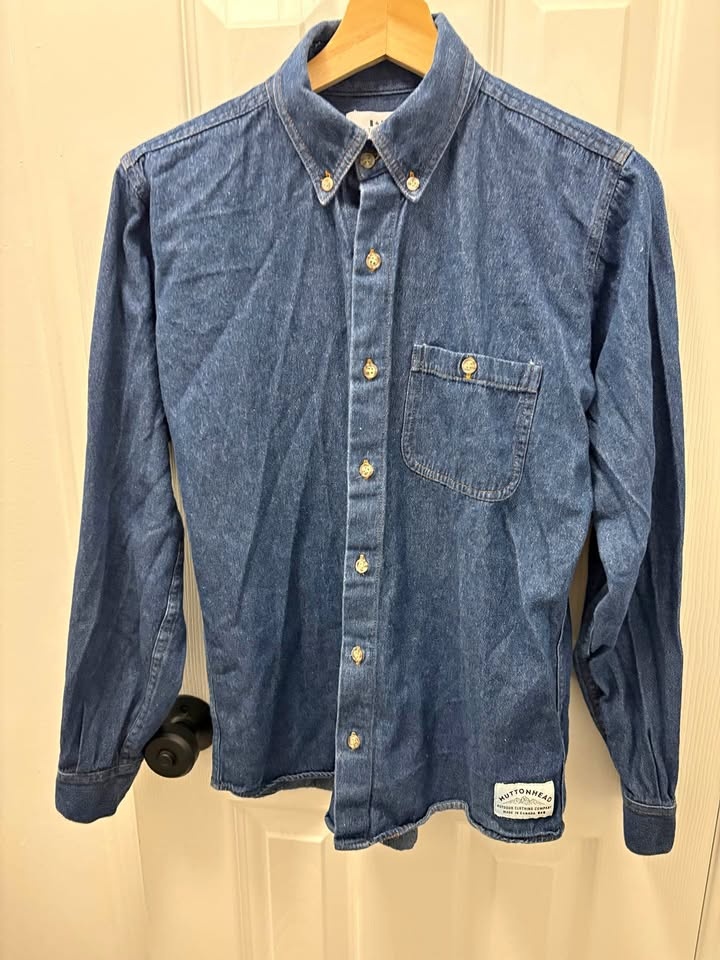 Muttonhead Unisex Size Medium Denim Button Up