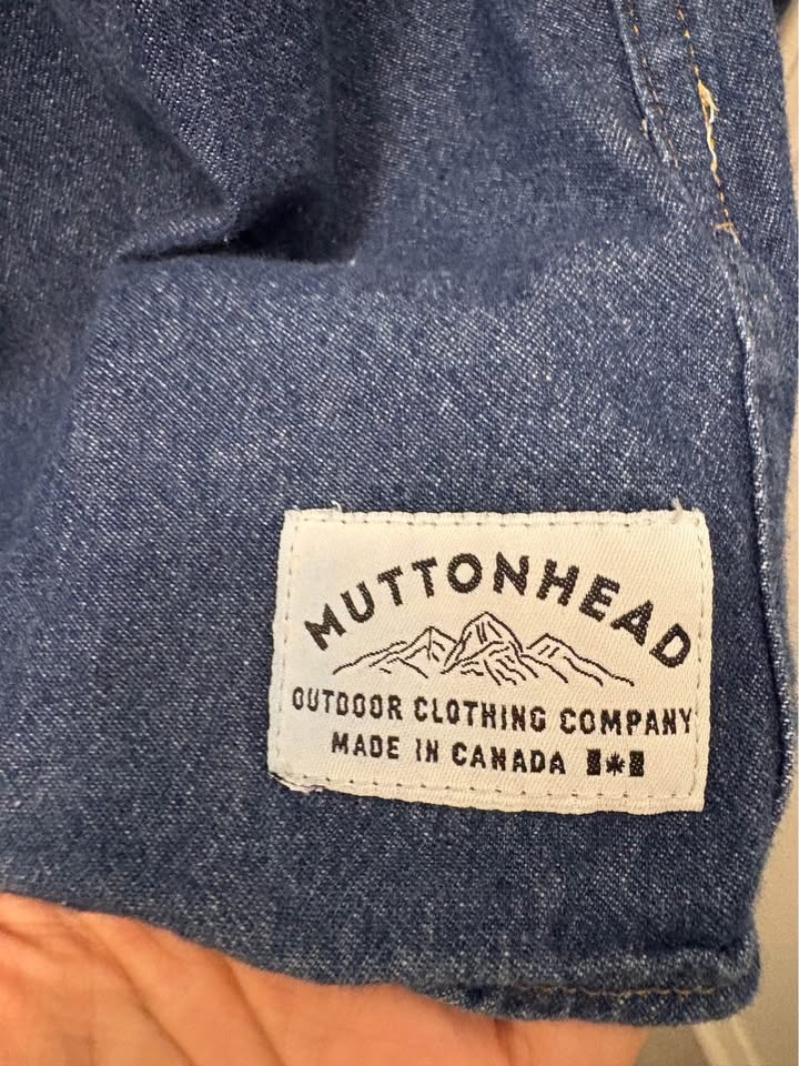 Muttonhead Unisex Size Medium Denim Button Up - photo 4