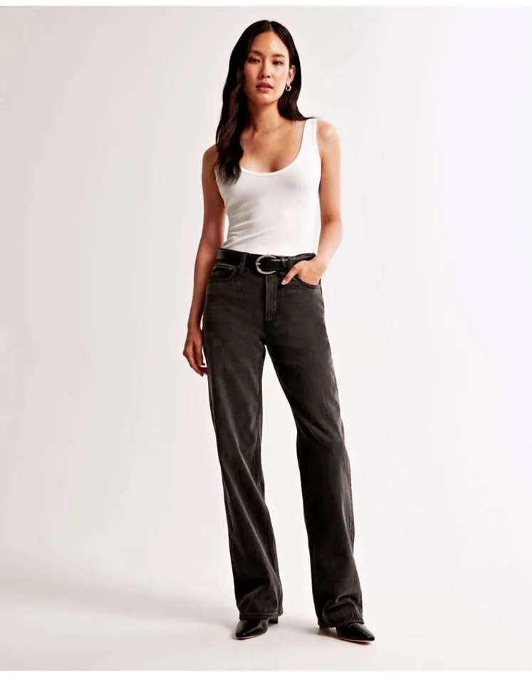 Abercrombie & Fitch High Rise Loose Jeans 28 Long thumbnail