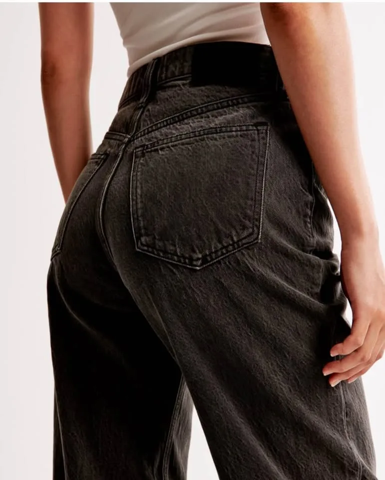 Abercrombie & Fitch High Rise Loose Jeans 28 Long image indicator(5)