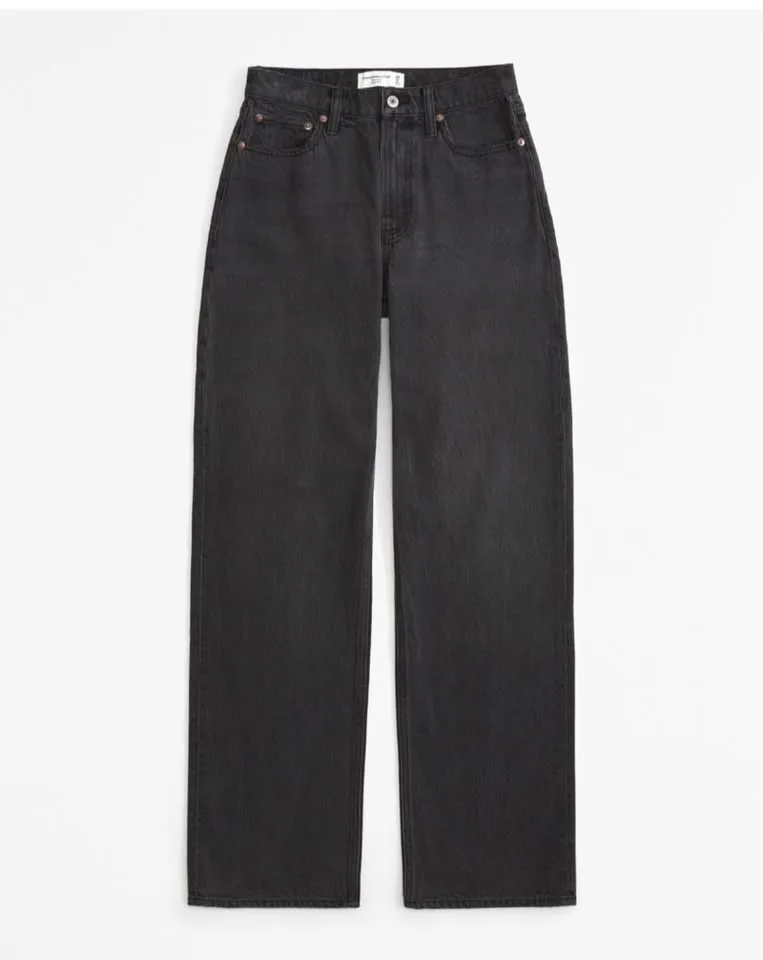 Abercrombie & Fitch High Rise Loose Jeans 28 Long image indicator(6)