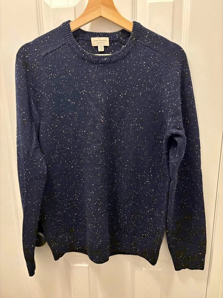 Club Monaco Wool Speckled Blue Sweater Men’s Size Small
