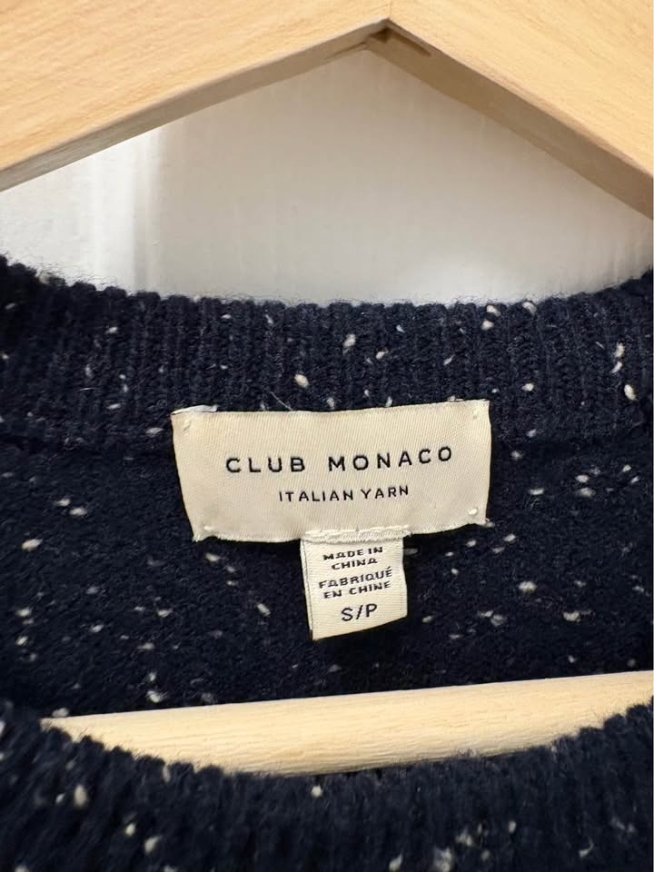 Club Monaco Wool Speckled Blue Sweater Men’s Size Small - photo 3