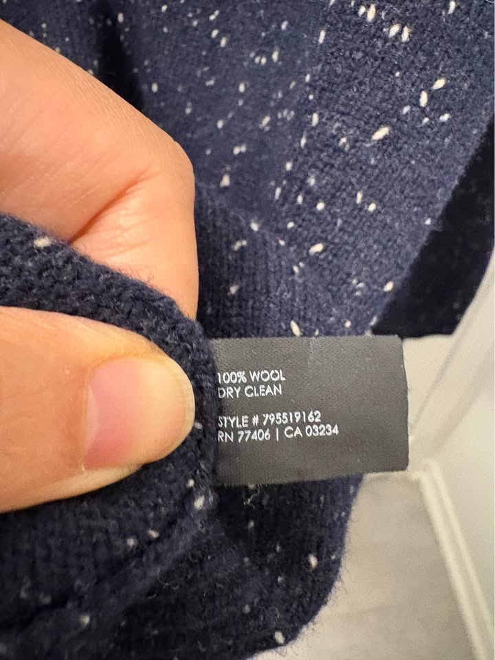 Club Monaco Wool Speckled Blue Sweater Men’s Size Small - photo 4
