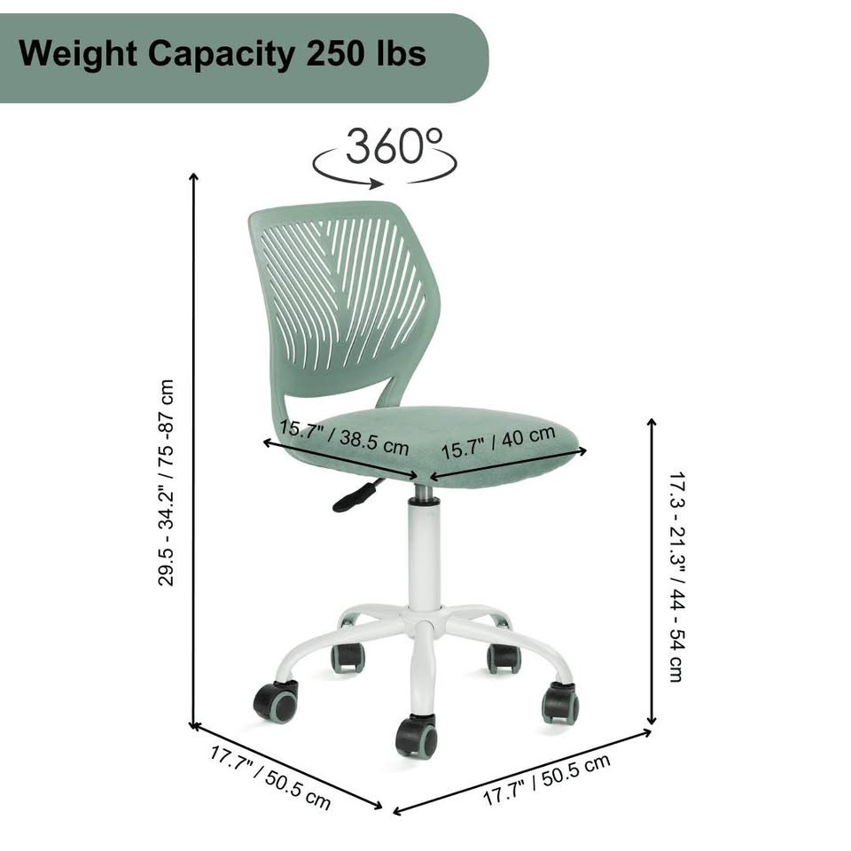 Homy Casa Aqua Adjustable Mesh Swivel Chair - photo 5