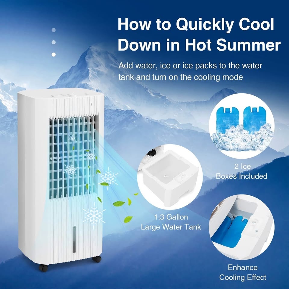 3-In-1 Evaporative Air Cooler w/ Humidifier & Fan - photo 3