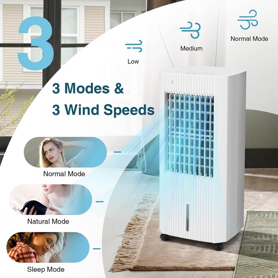 3-In-1 Evaporative Air Cooler w/ Humidifier & Fan - photo 5
