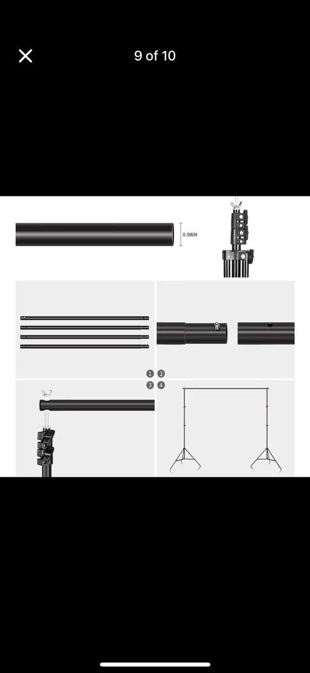 10x10 ft Backdrop Stand Kit - photo 2