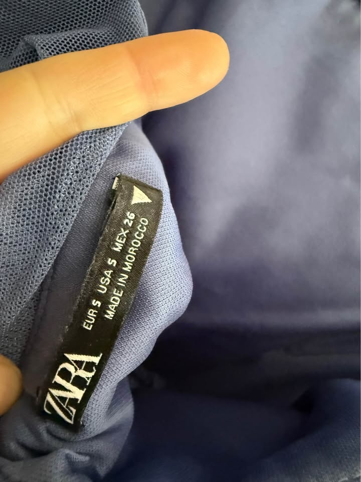 Zara blue ruched midi dress - photo 3