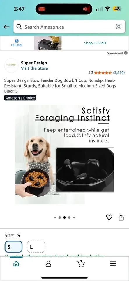 Slow Feeder Pet Bowl