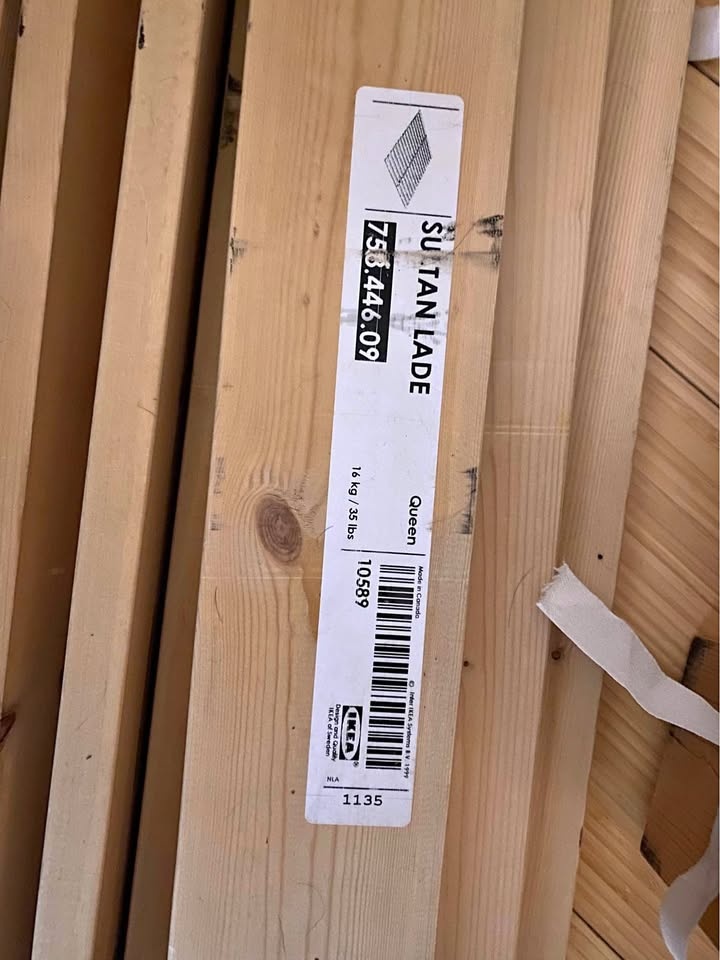IKEA Sultan Lade wood slats queen size