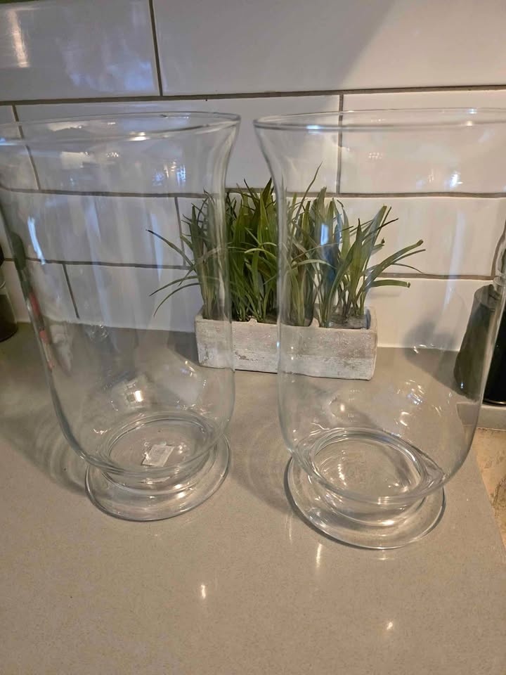 Clear vases (set of 2)