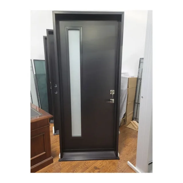 Ready to Go Black Modern Door - Steel Single Door 34"