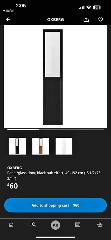 2 ikea Billy Oxberg doors new in the box