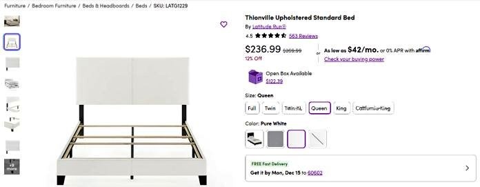 Bed + Slat + Side table