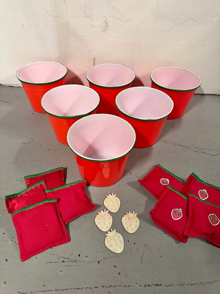 Adorable Strawberry Toss Game. Perfect for First Birthdays.
