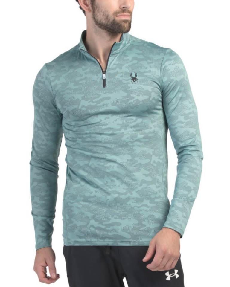SPYDER Active Camo Print Jacquard Quarter Zip Top - photo 3