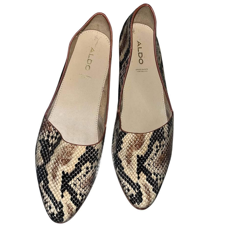 Aldo animal print loafers