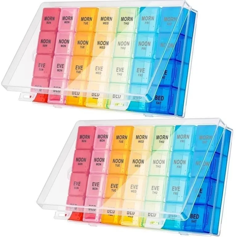 Dandat 2 Pack XL Large Weekly Pill Organizer thumbnail