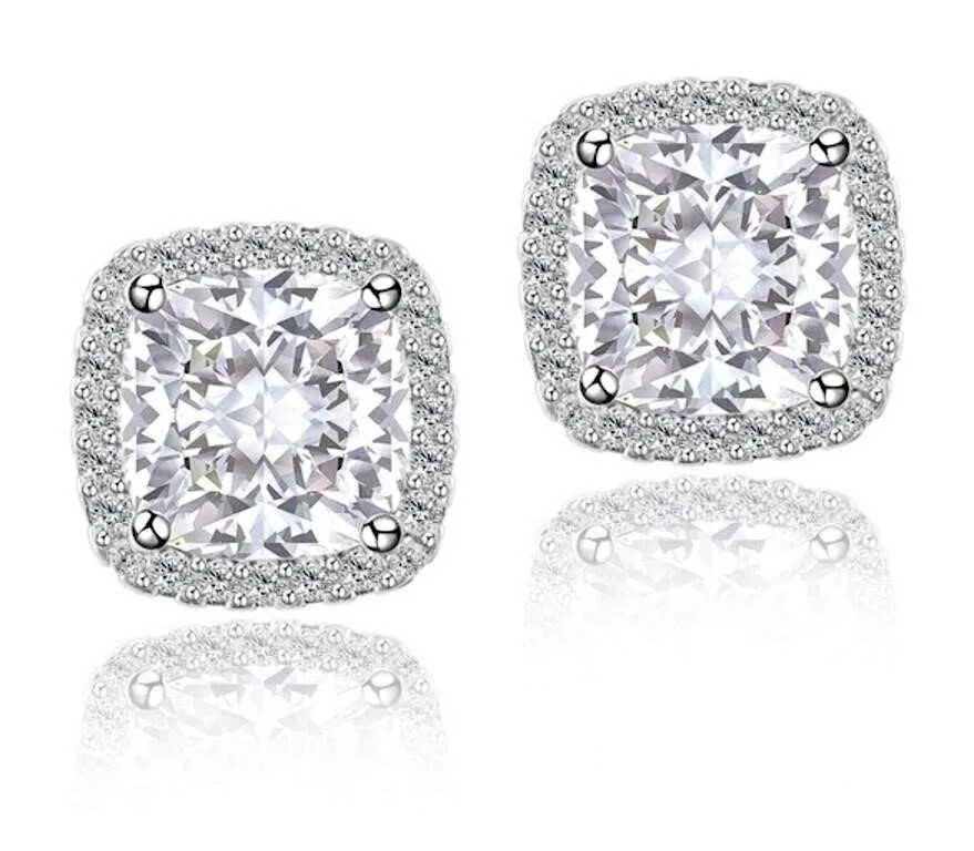 YOMELA Cubic Zirconia Earrings Studs thumbnail