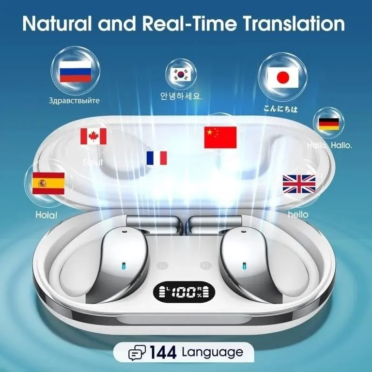 AI Translation Earbuds, 6-in-1, 144 Languages image indicator(2)
