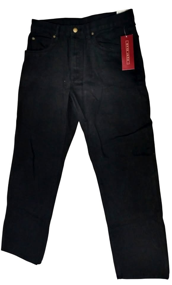 Mens Jeans Pants Streight Style Cotton Black