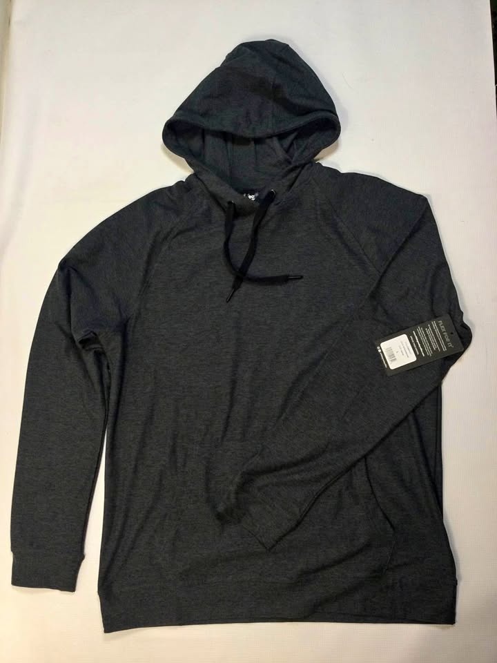 90 DEGREE BY REFLEX Heathered Raglan Hoodie, Sz L
