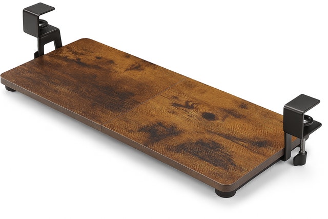 Keyboard Tray 26.77" X 11.81" Under Desk Drawer Walnut Style