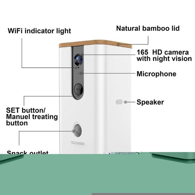 Pet Camera with Treat Dispenser for Dogs and Cats Monitor Gift - photo 3