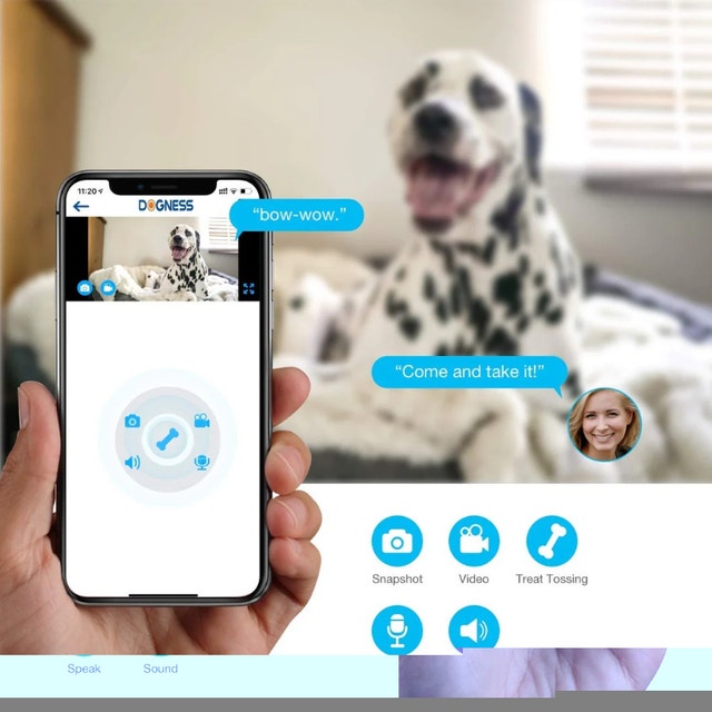 Pet Camera with Treat Dispenser for Dogs and Cats Monitor Gift - photo 5