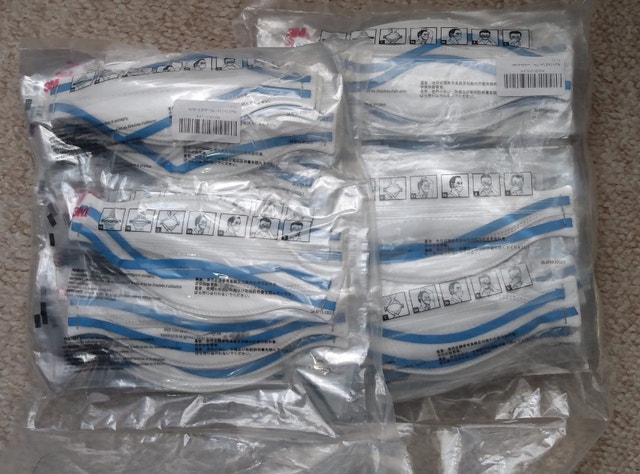30 3M™ Aura™ Particulate Respirator 9205+ N95 Masks