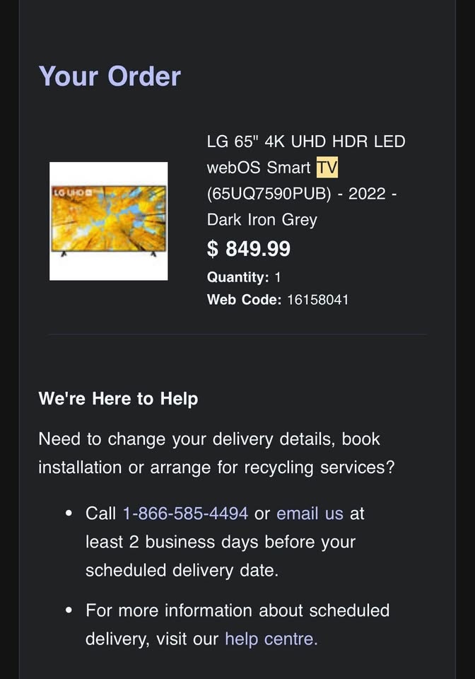 LG 65" 4K UHD HDR LED TV - photo 2